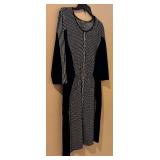 Taylor Sweater Dress - Black & White Knit, Size M