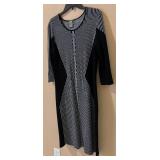 Taylor Sweater Dress - Black & White Knit, Size M