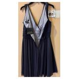 La Nouvelle Renaissance Dress, Size 16, Navy Beaded Waist