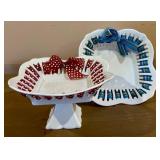 Godinger Antique Reflections Dessert Stand Pair - 10-Inch Square, 5.5-Inch Tall