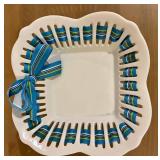 Godinger Antique Reflections Dessert Stand Pair - 10-Inch Square, 5.5-Inch Tall