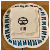 Godinger Antique Reflections Dessert Stand Pair - 10-Inch Square, 5.5-Inch Tall