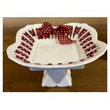 Godinger Antique Reflections Dessert Stand Pair - 10-Inch Square, 5.5-Inch Tall