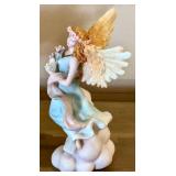 Ceramic Angel Figurines - Pair, 9 In Tall