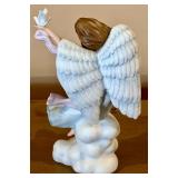 Ceramic Angel Figurines - Pair, 9 In Tall