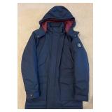 Brooks Brothers Winter Jacket XL - Navy Blue Parka With Hood