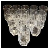 Crystal Glass Tumblers 16oz Goblets 6in Tall (Lot of 19)