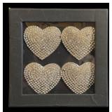 Two-Tier Heart-Top Dessert Stand - Nicole Miller Home Napkin Ring Box (4 Hearts) - Glass Condiment Stand