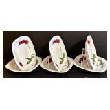 Zarin Iran 8x8 Floral Plates (Lot of 6)