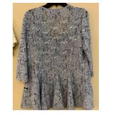 Alex Evenings 2-Piece Lace Sequin Top Set - Size S - Lavender Gray