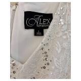 Alex Evenings Lace Sequin Top - White, Size L