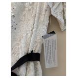 Alex Evenings Lace Sequin Top - White, Size L