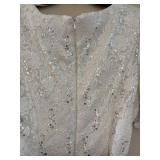Alex Evenings Lace Sequin Top - White, Size L