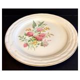 Vintage Air Flow by Stetson China - 4 Plates & 5 Saucers, 6 in Dia Floral Bouquet