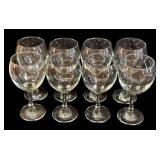 Wine Glasses Set - 4 Etched Floral, 8 Clear Glasses, 8 in Tall with Corkscrew & Stopper