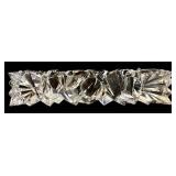 Crystal Candle Holder with 3 Vases - 4-Piece Cut Glass Set