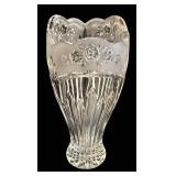 Crystal Candle Holder with 3 Vases - 4-Piece Cut Glass Set