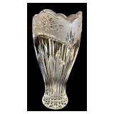 Crystal Candle Holder with 3 Vases - 4-Piece Cut Glass Set