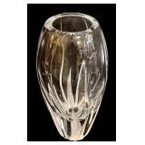 Crystal Candle Holder with 3 Vases - 4-Piece Cut Glass Set