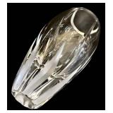 Crystal Candle Holder with 3 Vases - 4-Piece Cut Glass Set