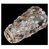 Miska Roses Pattern Vase 9 in Tall & Grapes Pattern Vase - Clear Glass