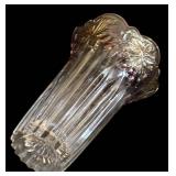 Miska Roses Pattern Vase 9 in Tall & Grapes Pattern Vase - Clear Glass