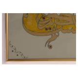 Persian Anqa or Simurgh Mythology Bird Framed Artwork