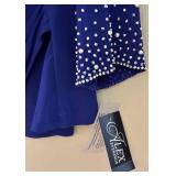 Alex Evenings Draped Pearl-Embellished Blouse - New with Tags - Size L