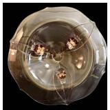 Vintage Lancaster Pink Depression Glass Footed Bowl, Two Mikasa Crystal Pink Rosella Candy/Relish Dishes