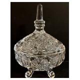 Three Vintage Crystal Footed Candy Dishes