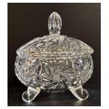 Three Vintage Crystal Footed Candy Dishes