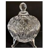 Three Vintage Crystal Footed Candy Dishes