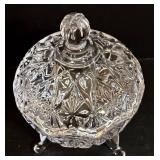 Three Vintage Crystal Footed Candy Dishes