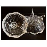 Three Vintage Crystal Footed Candy Dishes