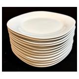 HB White Porcelain Plates - 12-Piece Set