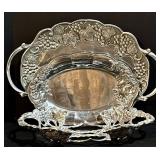 Vintage Lenox Platters & Silver Casserole Holder - Set of 3