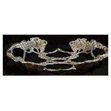 Vintage Lenox Platters & Silver Casserole Holder - Set of 3