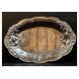 Vintage Lenox Platters & Silver Casserole Holder - Set of 3