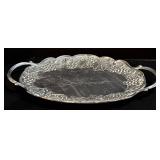 Vintage Lenox Platters & Silver Casserole Holder - Set of 3