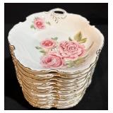 Limoges Porcelain Rose Dishes