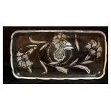 Vintage Crystal Glass Pedestal Cake Stand & Tray - 2-Piece Set