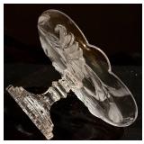Vintage Crystal Glass Pedestal Cake Stand & Tray - 2-Piece Set