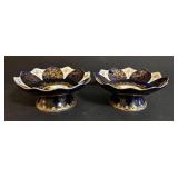 MZ Pair of Vintage Czech Republic Original Kobalt Bowls