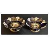 MZ Pair of Vintage Czech Republic Original Kobalt Bowls