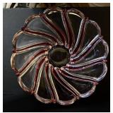 Vintage Mikasa Peppermint Swirl Candy Dish
