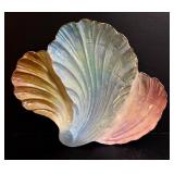 Royal Doulton Iridescent Shell Dish on Pearl Round Base - 12 Inch Diameter - Made in England