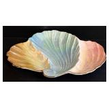 Royal Doulton Iridescent Shell Dish on Pearl Round Base - 12 Inch Diameter - Made in England
