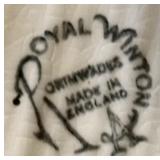 Royal Doulton Iridescent Shell Dish on Pearl Round Base - 12 Inch Diameter - Made in England