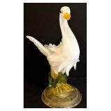 Vintage Glass Swan Pedestal Figurine