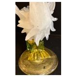 Vintage Glass Swan Pedestal Figurine